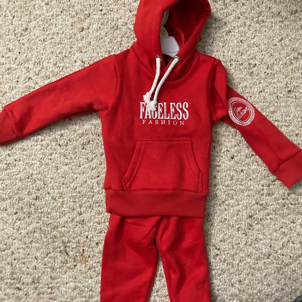 Baby boy red sweatsuit